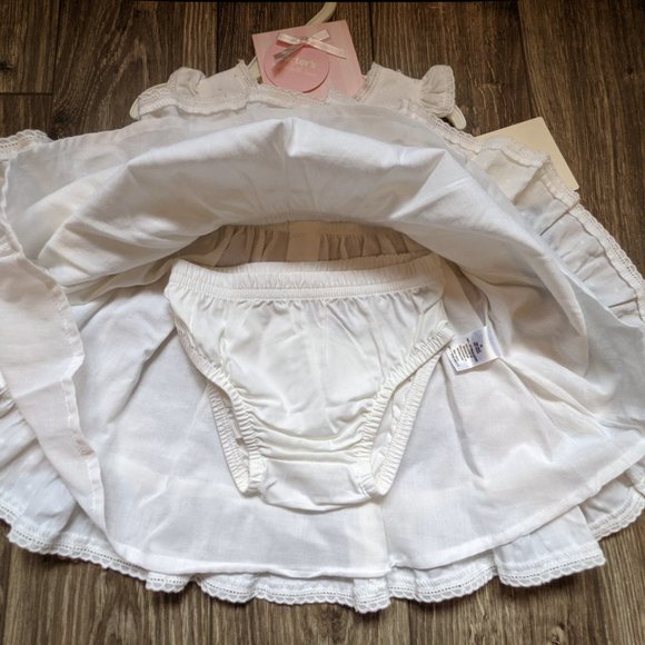 [KIDS 2/$40] NWT Baby Girl (3M) - CARTER'S White Swiss Dot Dress Set - Picture 2 of 4